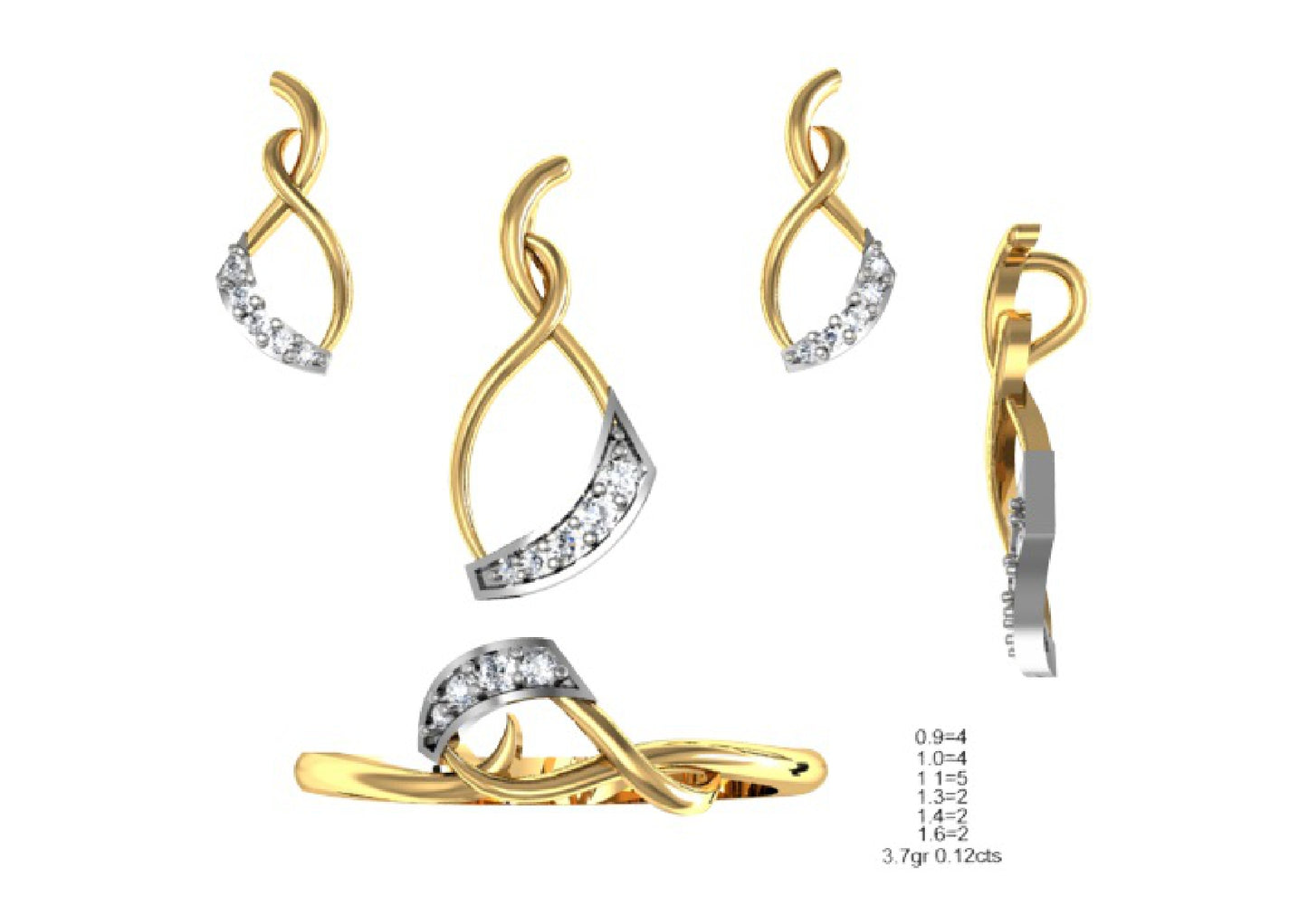160 Pendant Sets STL & 3DM Files