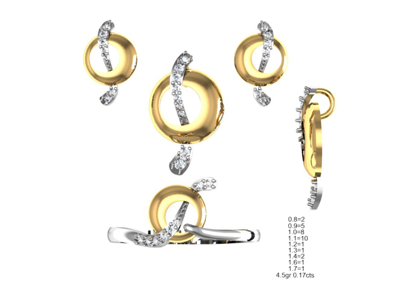 160 Pendant Sets STL & 3DM Files