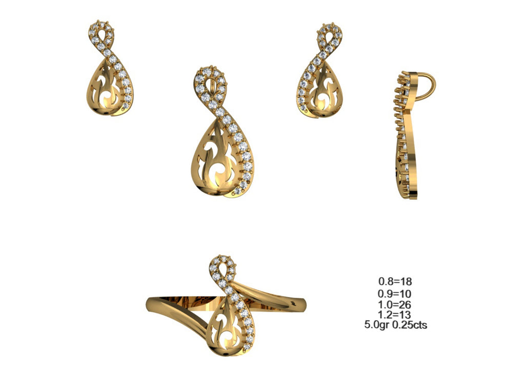 160 Pendant Sets STL & 3DM Files