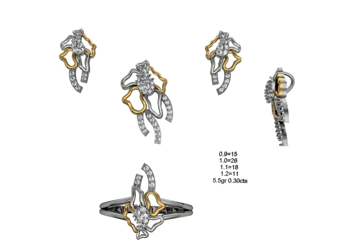 160 Pendant Sets STL & 3DM Files
