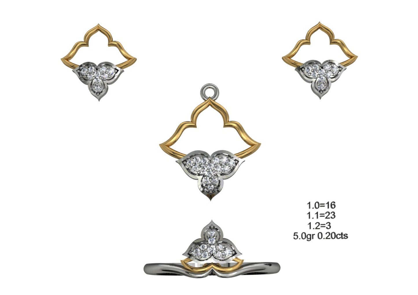 160 Pendant Sets STL & 3DM Files
