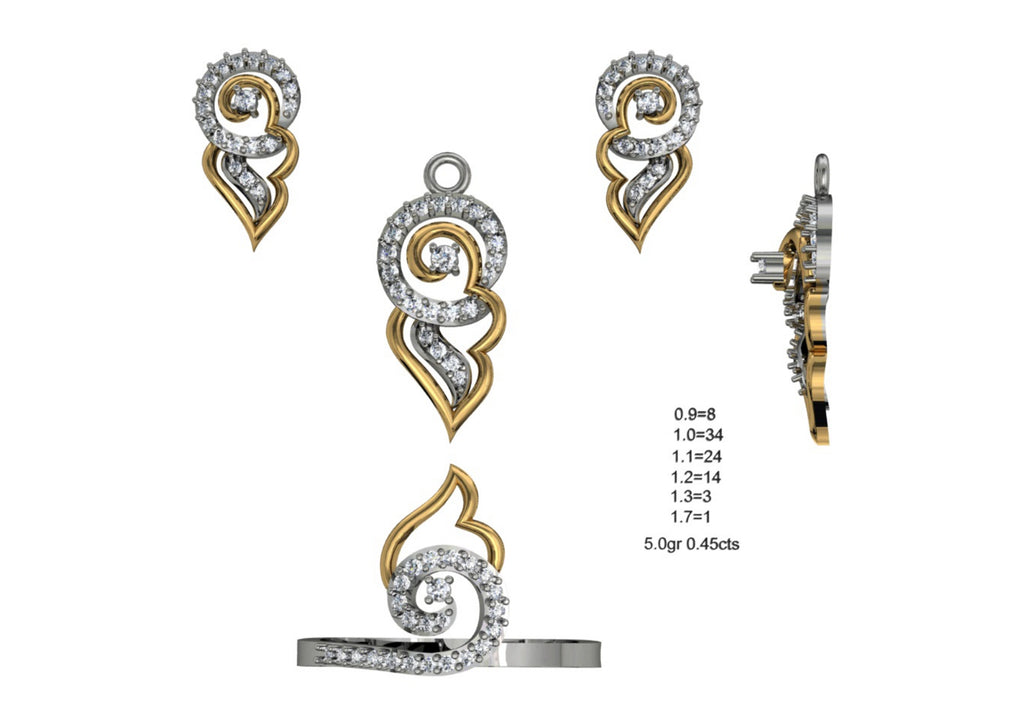 160 Pendant Sets STL & 3DM Files