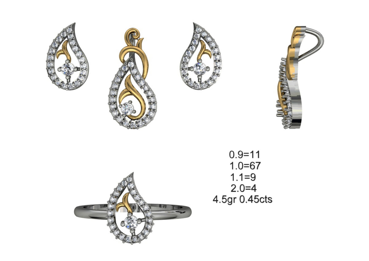 160 Pendant Sets STL & 3DM Files
