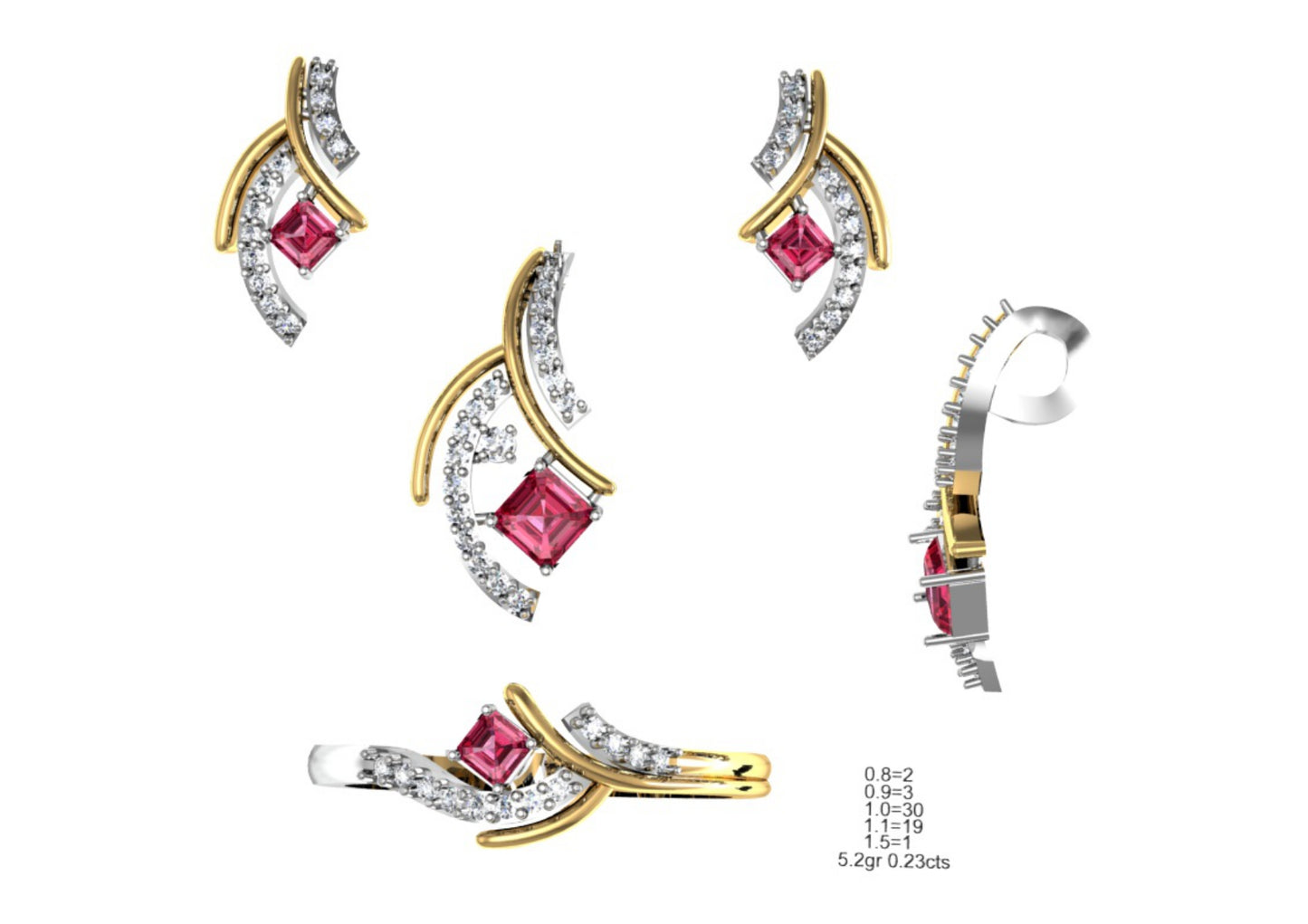 160 Pendant Sets STL & 3DM Files