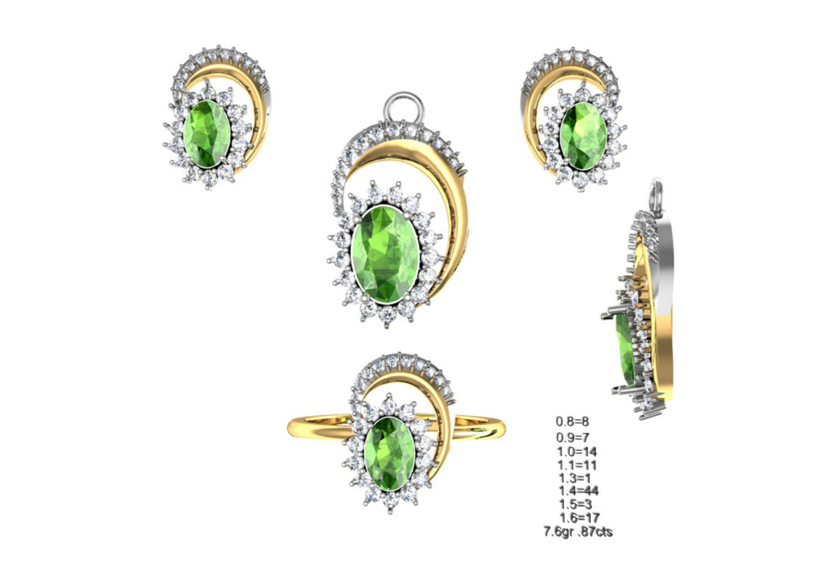 160 Pendant Sets STL & 3DM Files