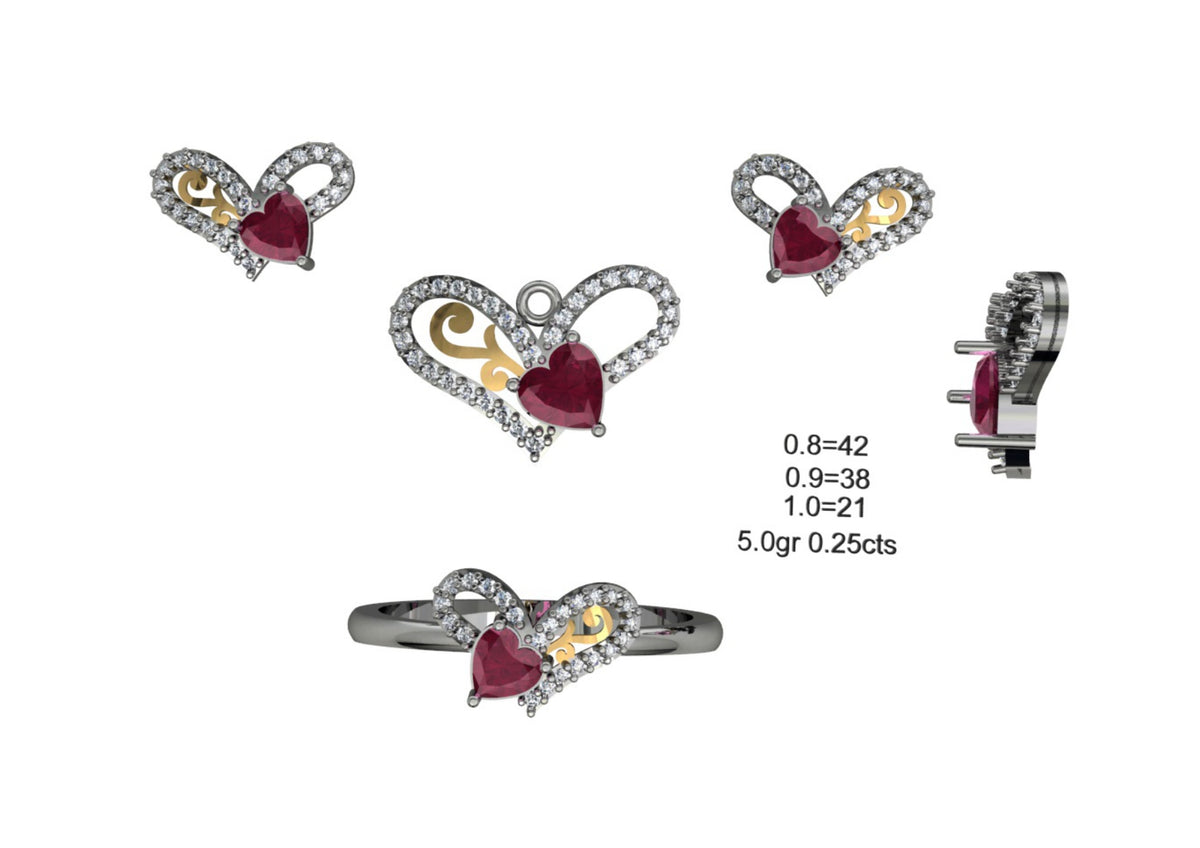 160 Pendant Sets STL & 3DM Files