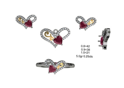 160 Pendant Sets STL & 3DM Files