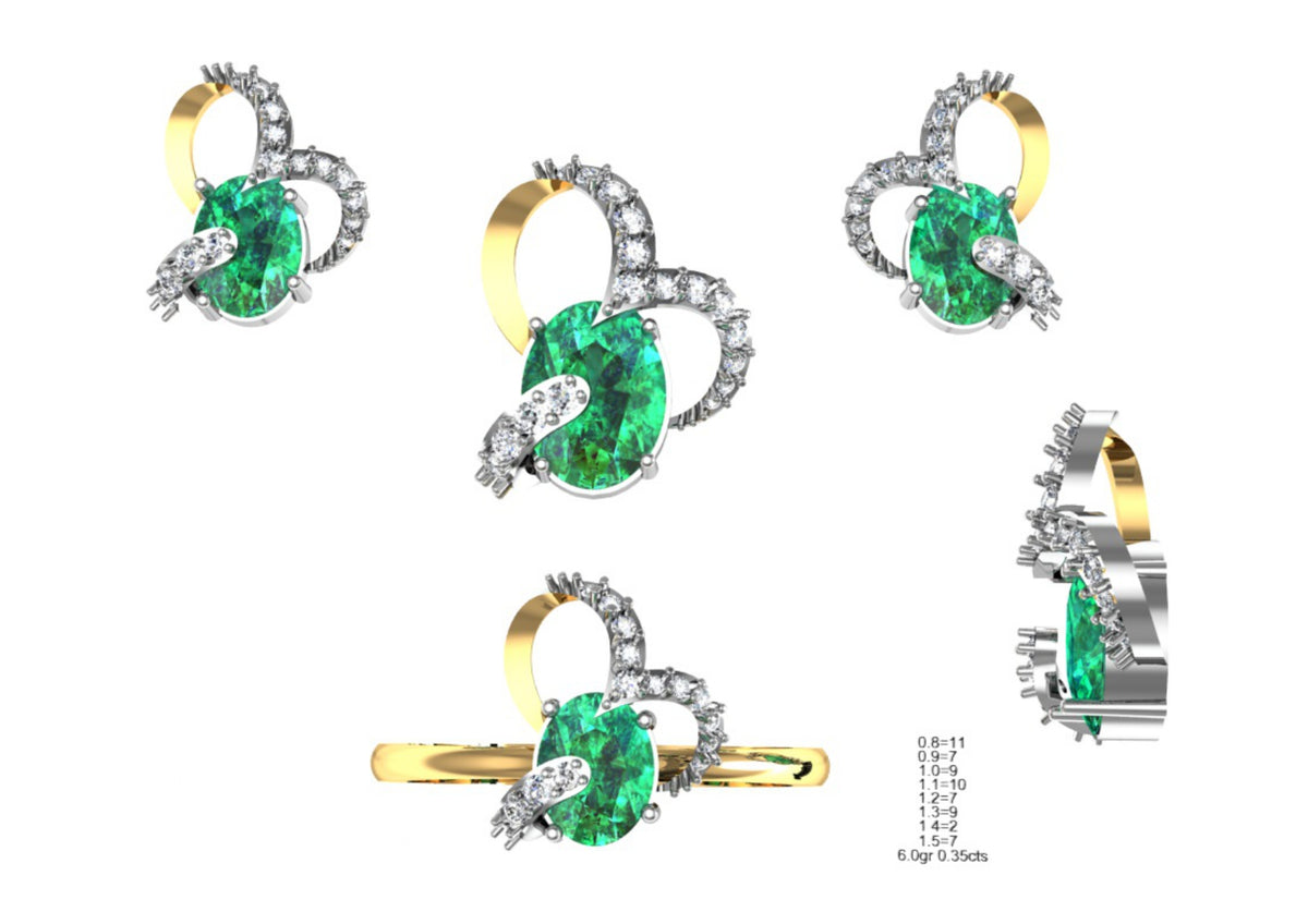 160 Pendant Sets STL & 3DM Files