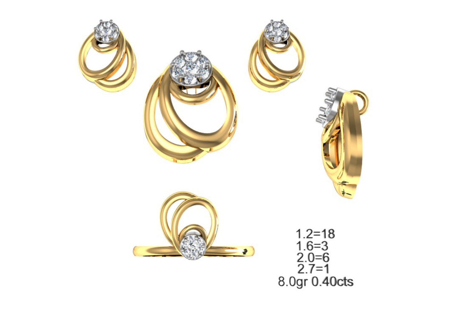 160 Pendant Sets STL & 3DM Files