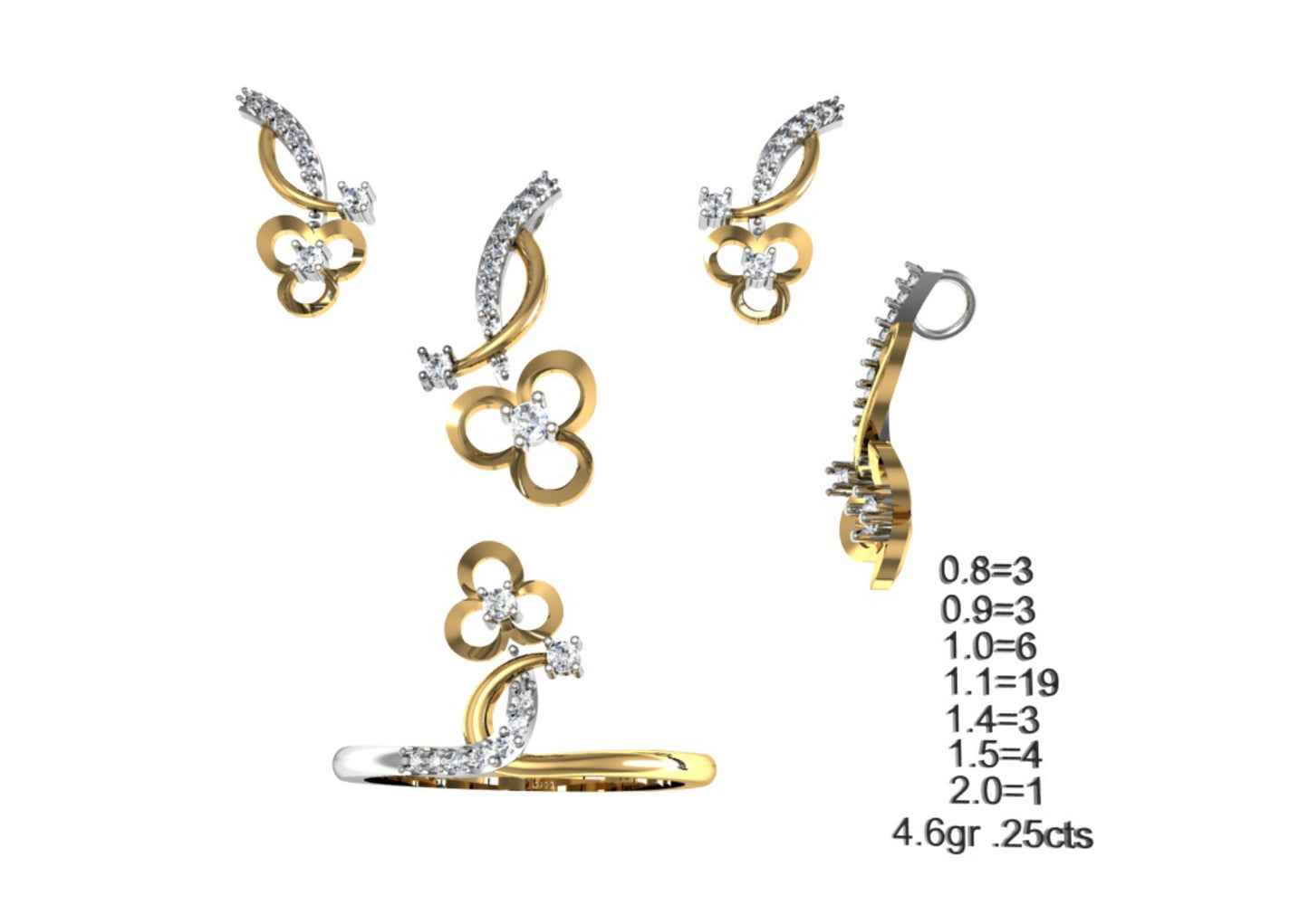 160 Pendant Sets STL & 3DM Files