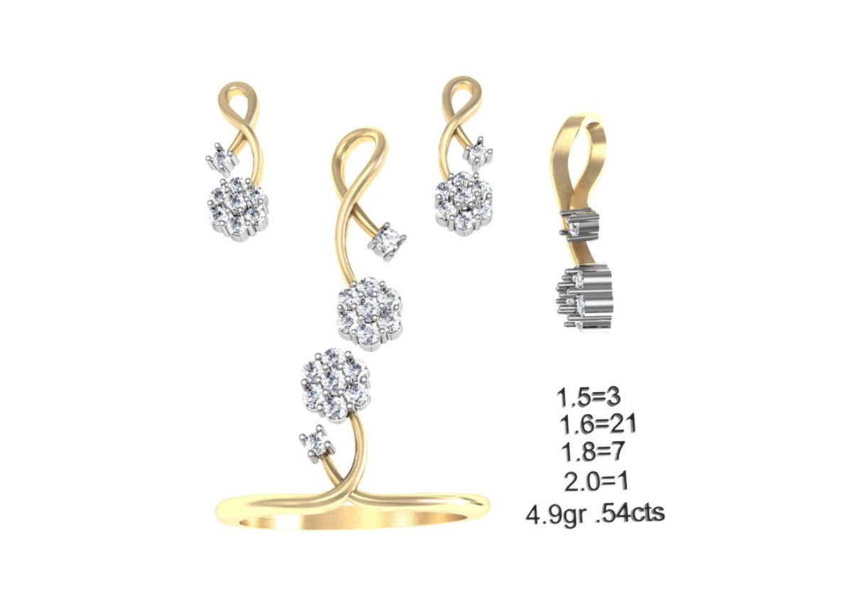 160 Pendant Sets STL & 3DM Files