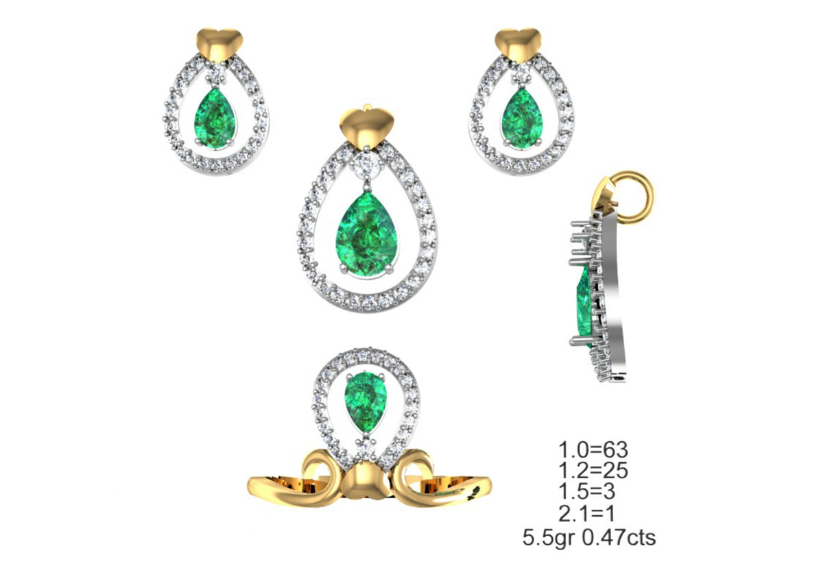 160 Pendant Sets STL & 3DM Files