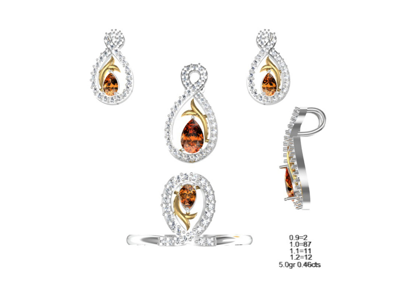 160 Pendant Sets STL & 3DM Files