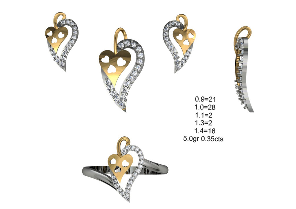160 Pendant Sets STL & 3DM Files