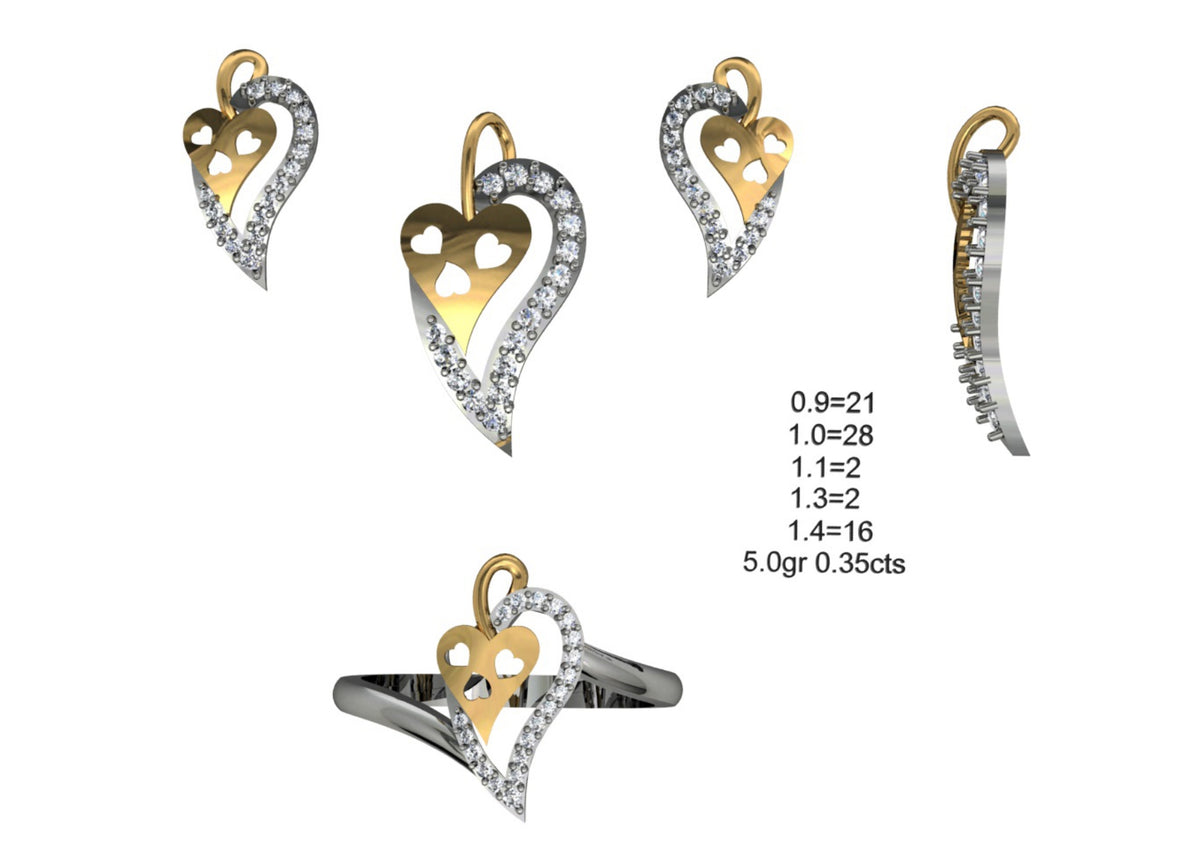 160 Pendant Sets STL & 3DM Files