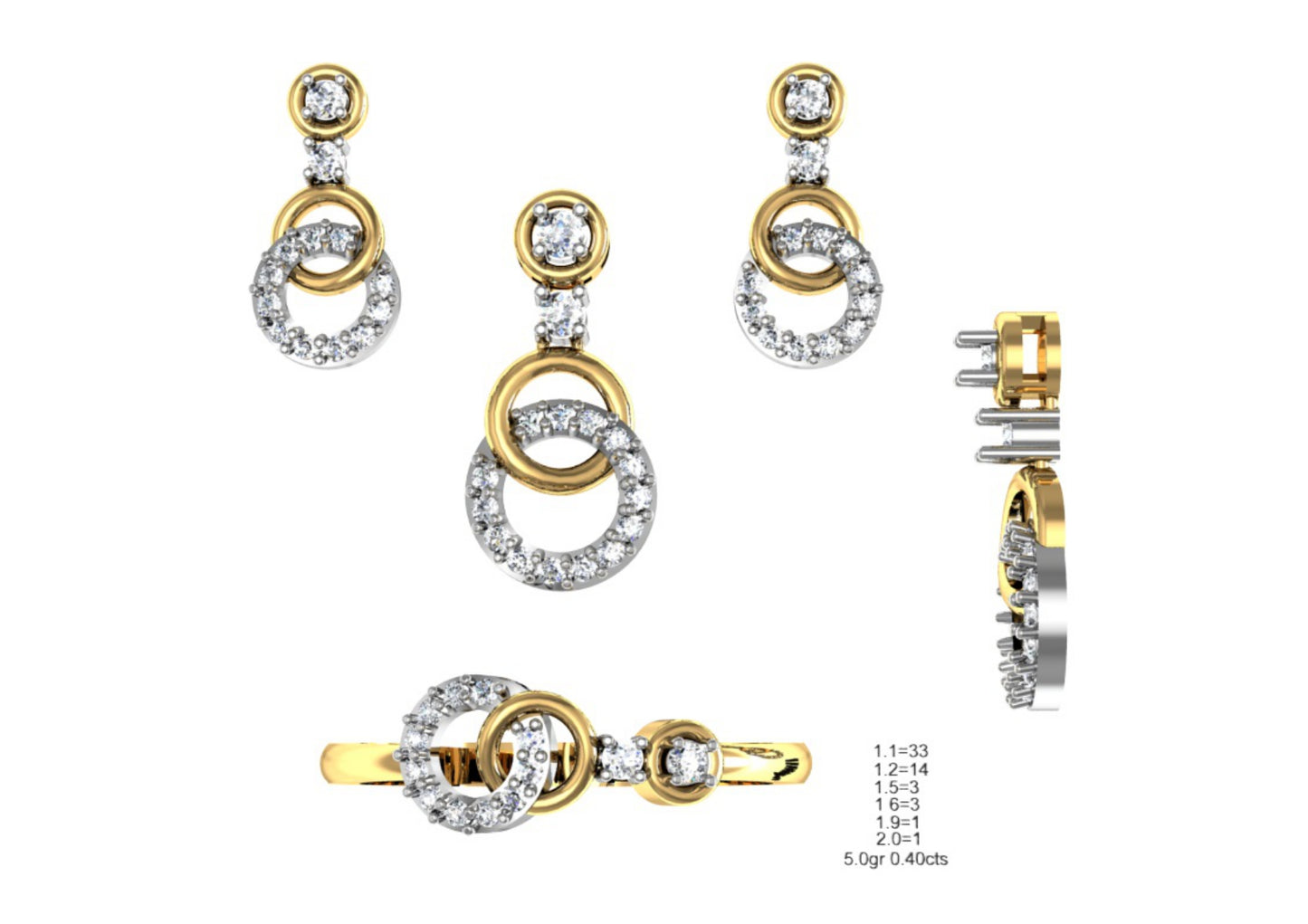 160 Pendant Sets STL & 3DM Files