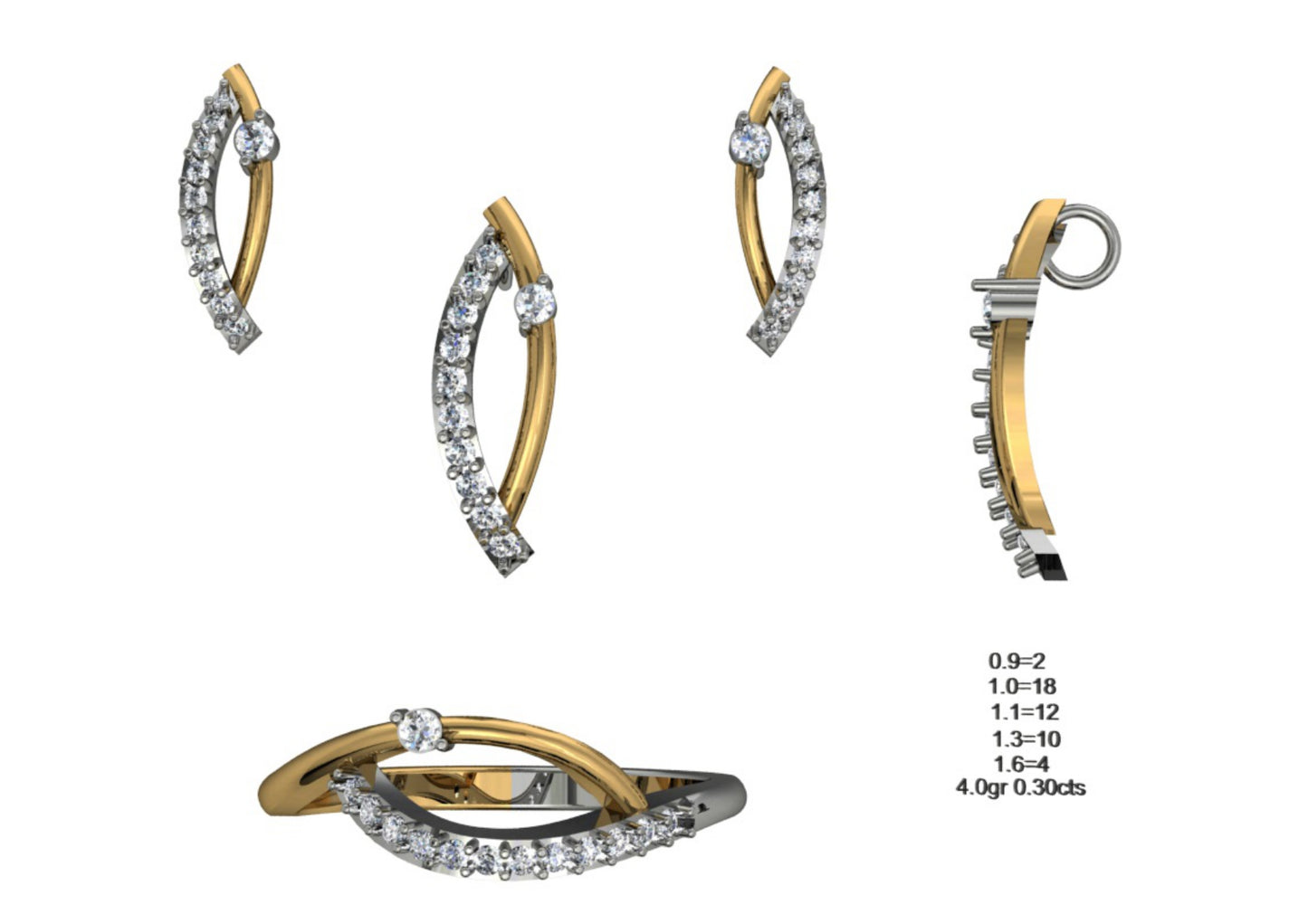 160 Pendant Sets STL & 3DM Files