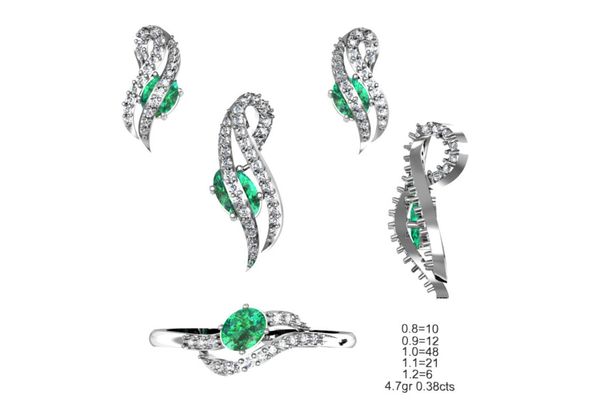 160 Pendant Sets STL & 3DM Files
