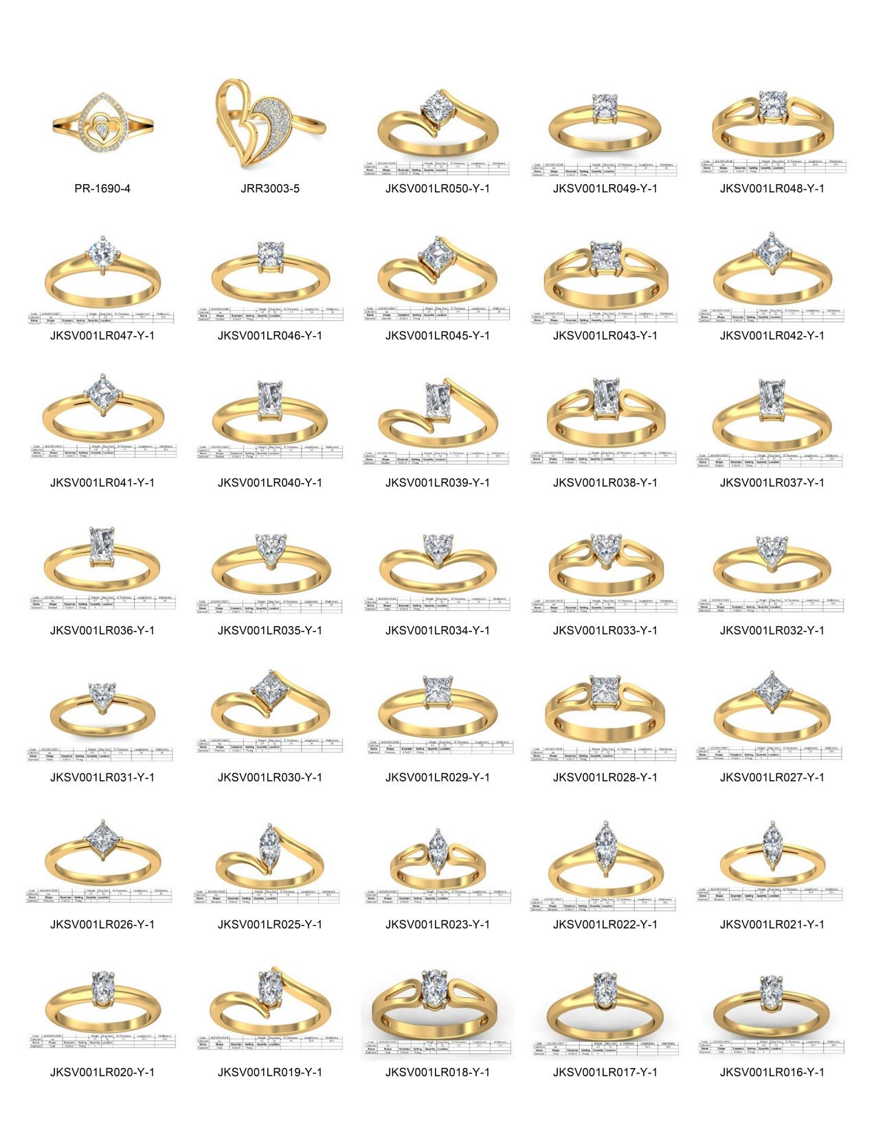 150 Mix Rings STL Files