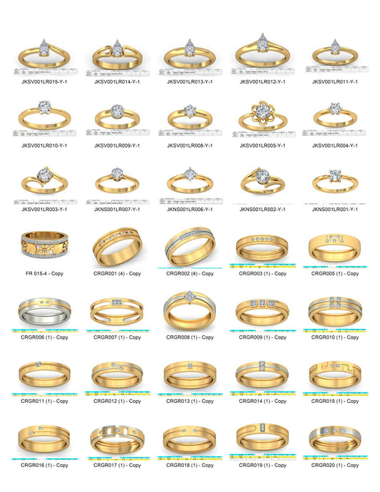 150 Mix Rings STL Files