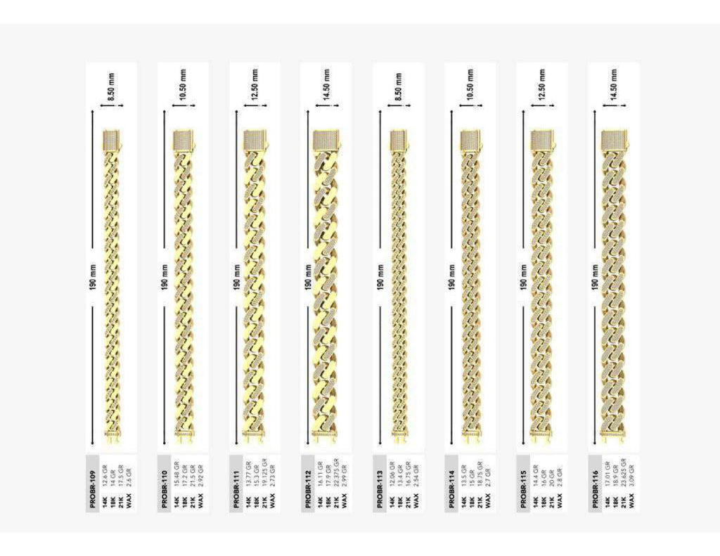 160 Chain Bracelets STL & 3DM Files