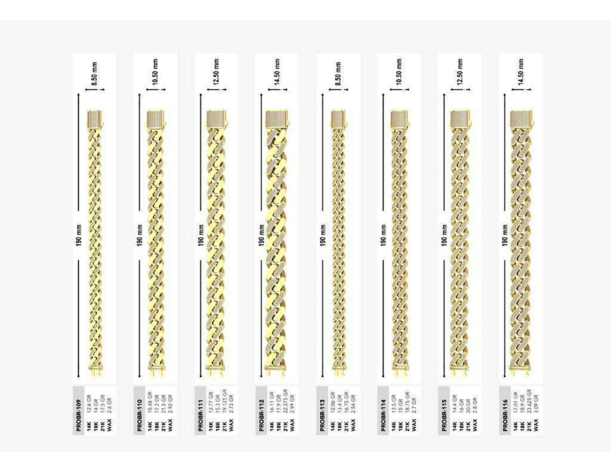 160 Chain Bracelets STL & 3DM Files