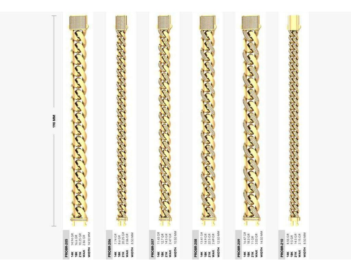 160 Chain Bracelets STL & 3DM Files