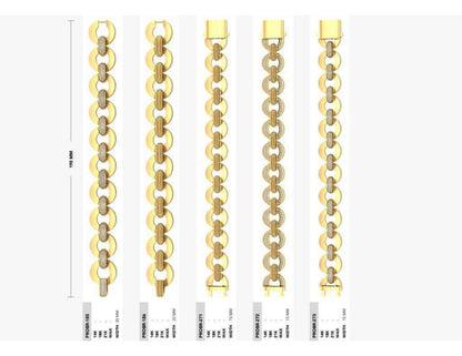 160 Chain Bracelets STL & 3DM Files