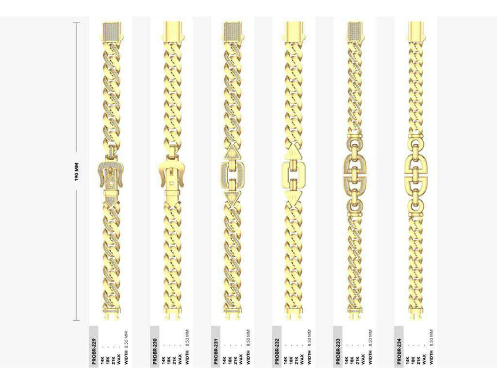160 Chain Bracelets STL & 3DM Files