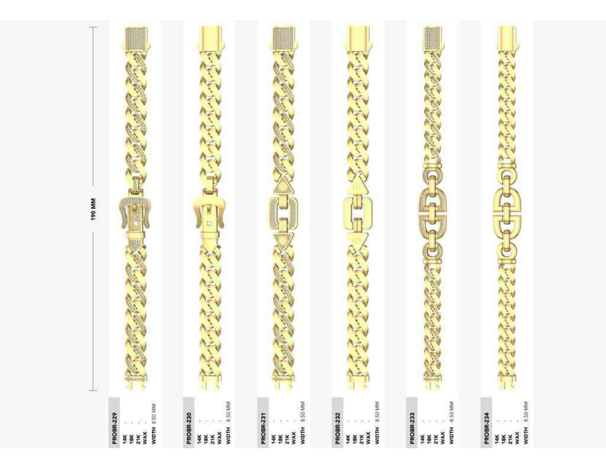 160 Chain Bracelets STL & 3DM Files