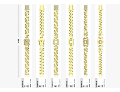 160 Chain Bracelets STL & 3DM Files