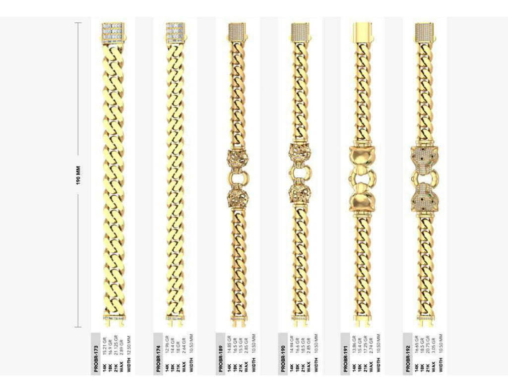 160 Chain Bracelets STL & 3DM Files