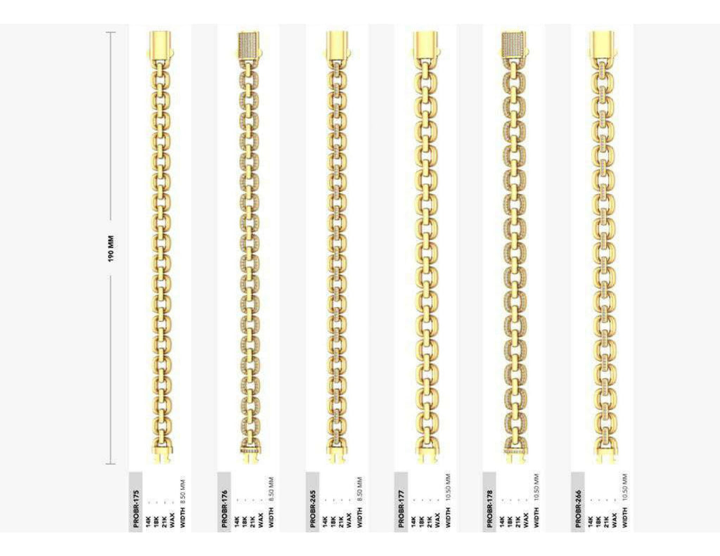 160 Chain Bracelets STL & 3DM Files
