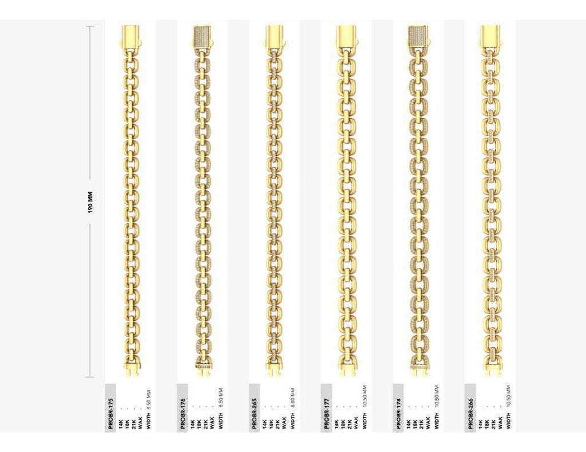 160 Chain Bracelets STL & 3DM Files