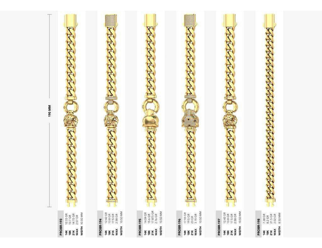 160 Chain Bracelets STL & 3DM Files