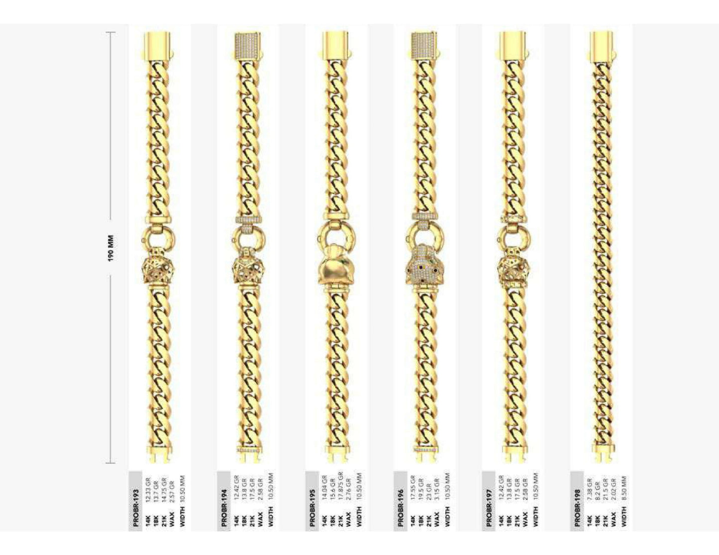 160 Chain Bracelets STL & 3DM Files