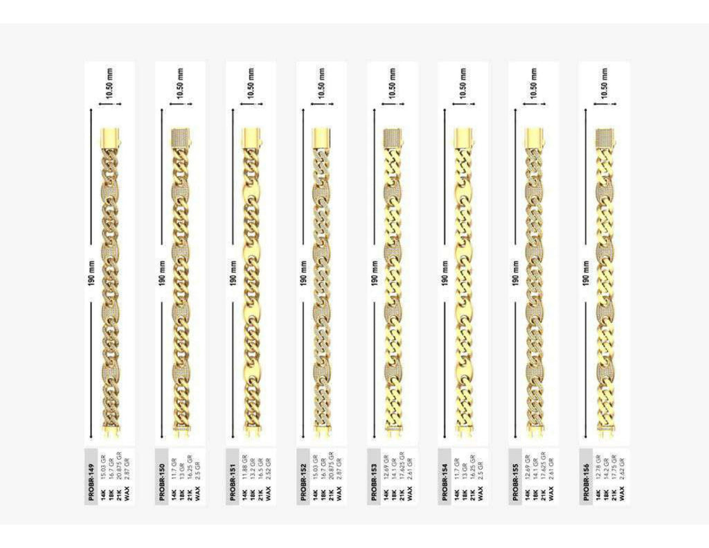 160 Chain Bracelets STL & 3DM Files