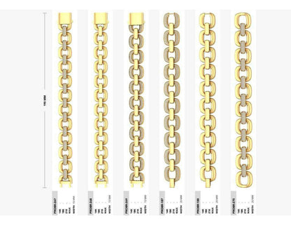 160 Chain Bracelets STL & 3DM Files
