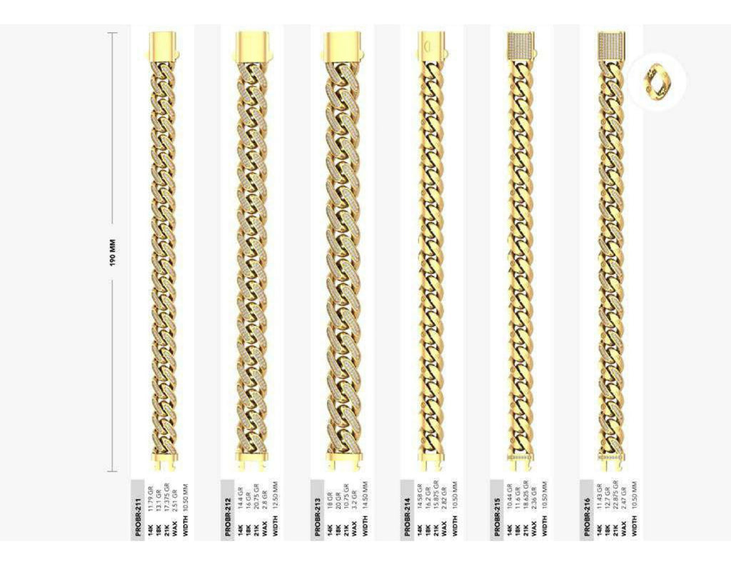 160 Chain Bracelets STL & 3DM Files