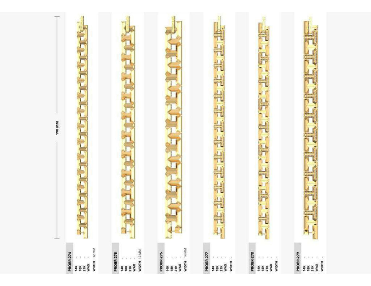 160 Chain Bracelets STL & 3DM Files