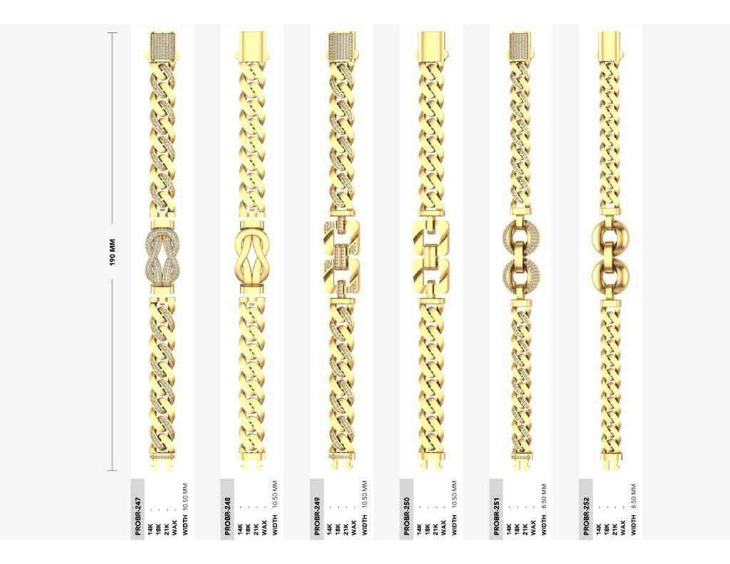 160 Chain Bracelets STL & 3DM Files