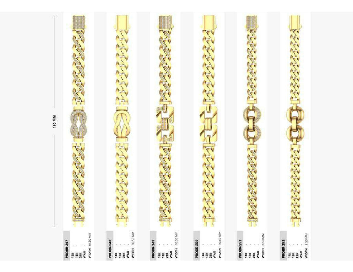 160 Chain Bracelets STL & 3DM Files