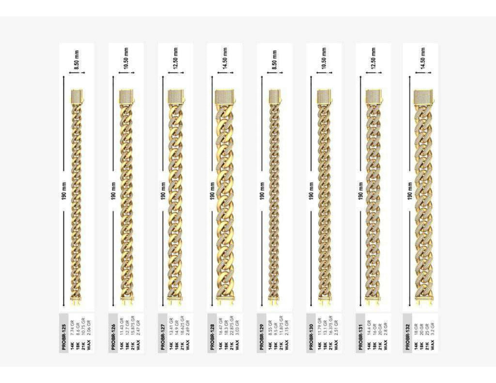 160 Chain Bracelets STL & 3DM Files
