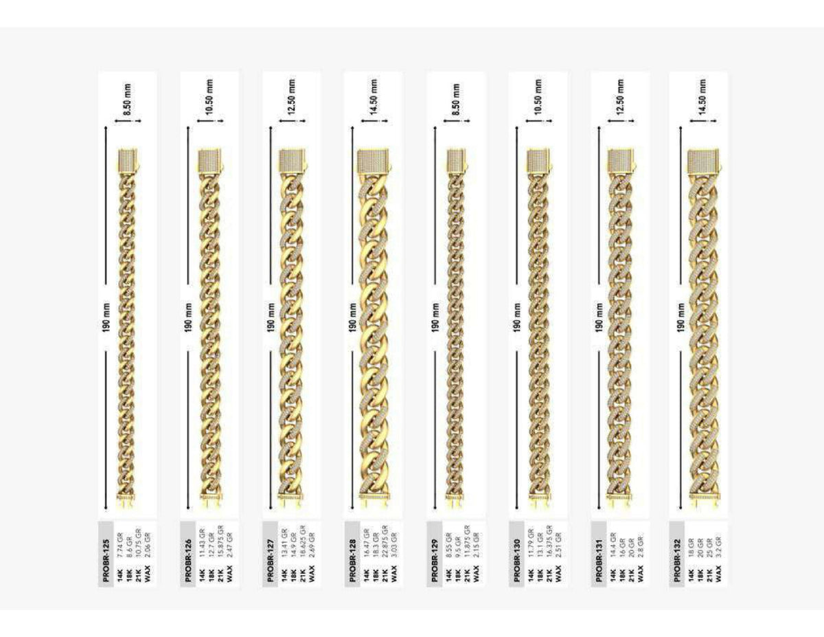160 Chain Bracelets STL & 3DM Files