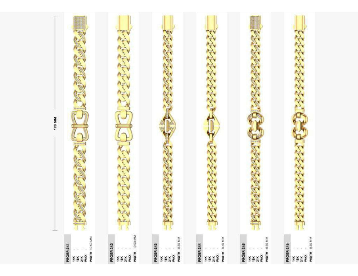 160 Chain Bracelets STL & 3DM Files