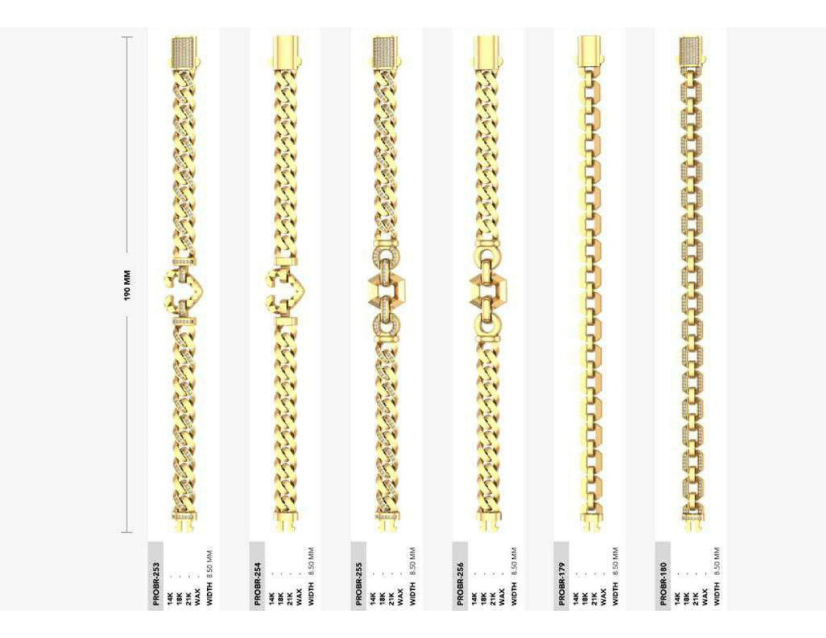 160 Chain Bracelets STL & 3DM Files