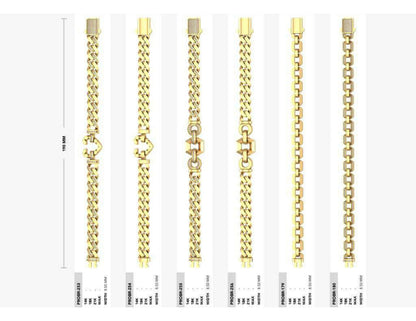 160 Chain Bracelets STL & 3DM Files