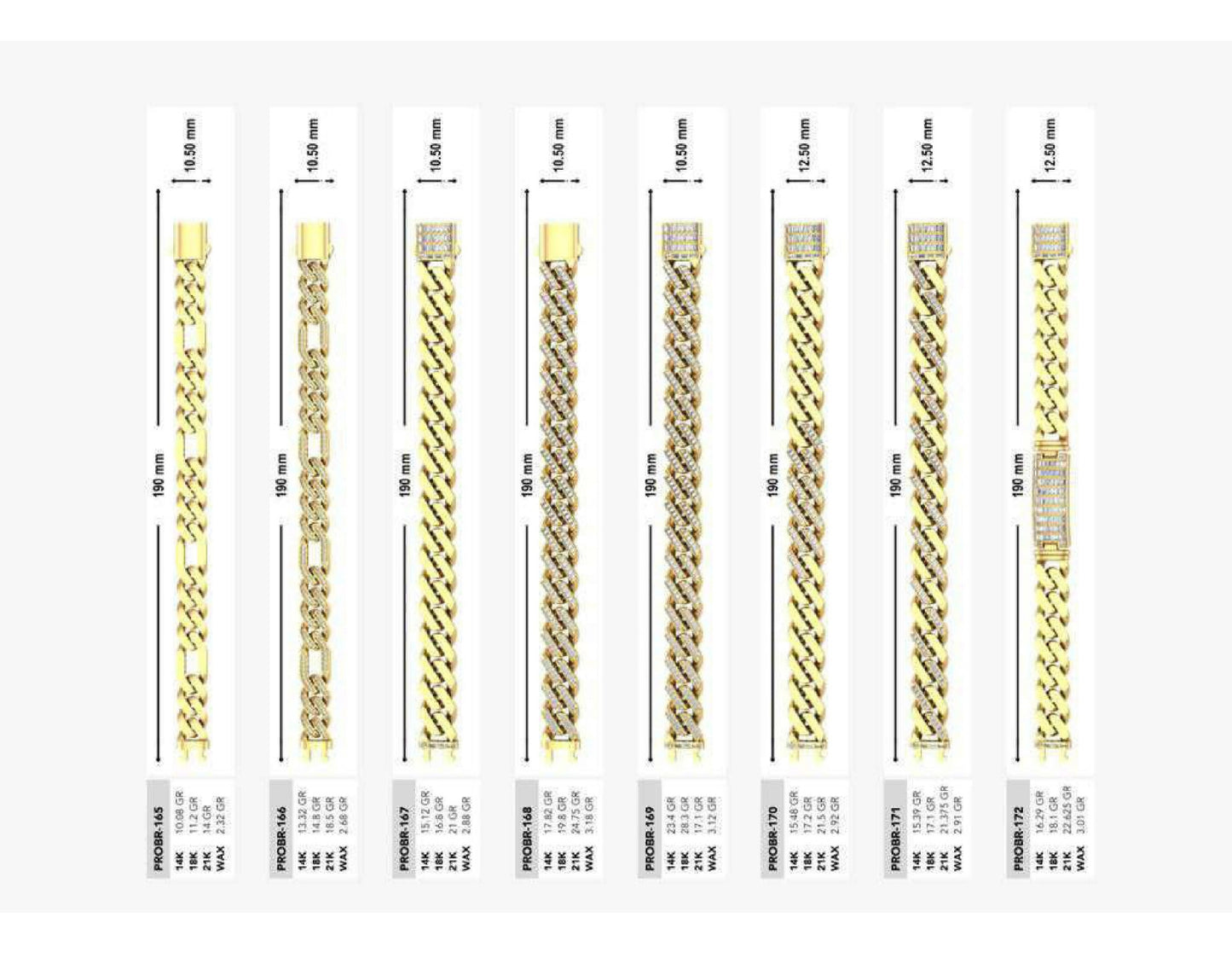 160 Chain Bracelets STL & 3DM Files