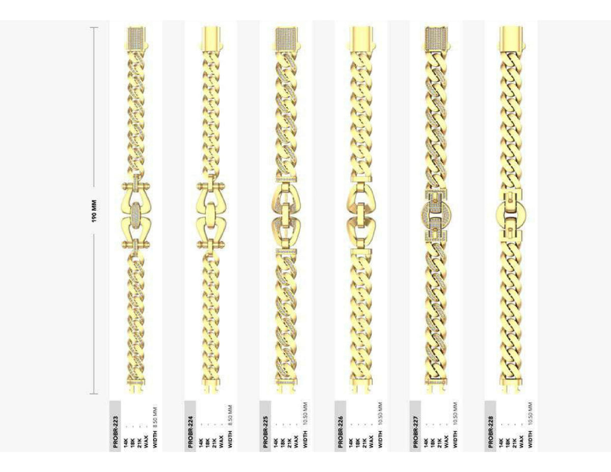 160 Chain Bracelets STL & 3DM Files