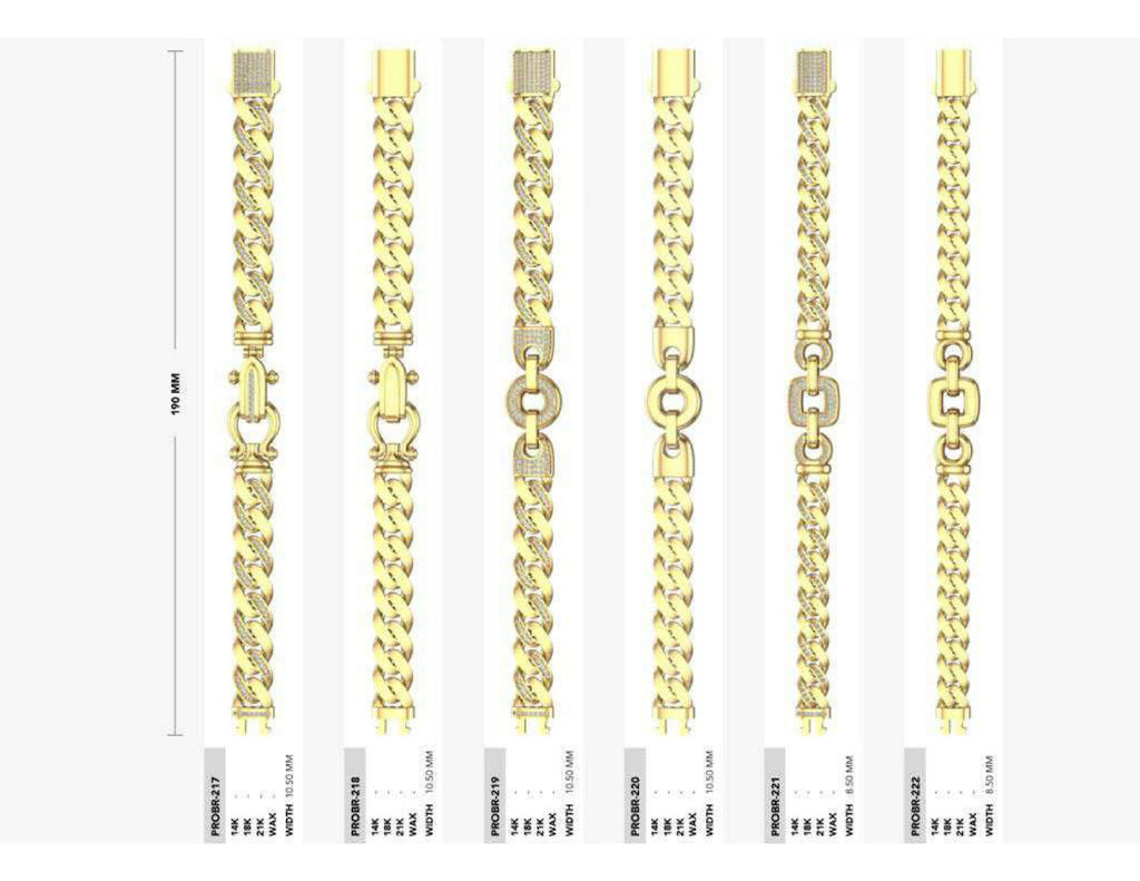 160 Chain Bracelets STL & 3DM Files